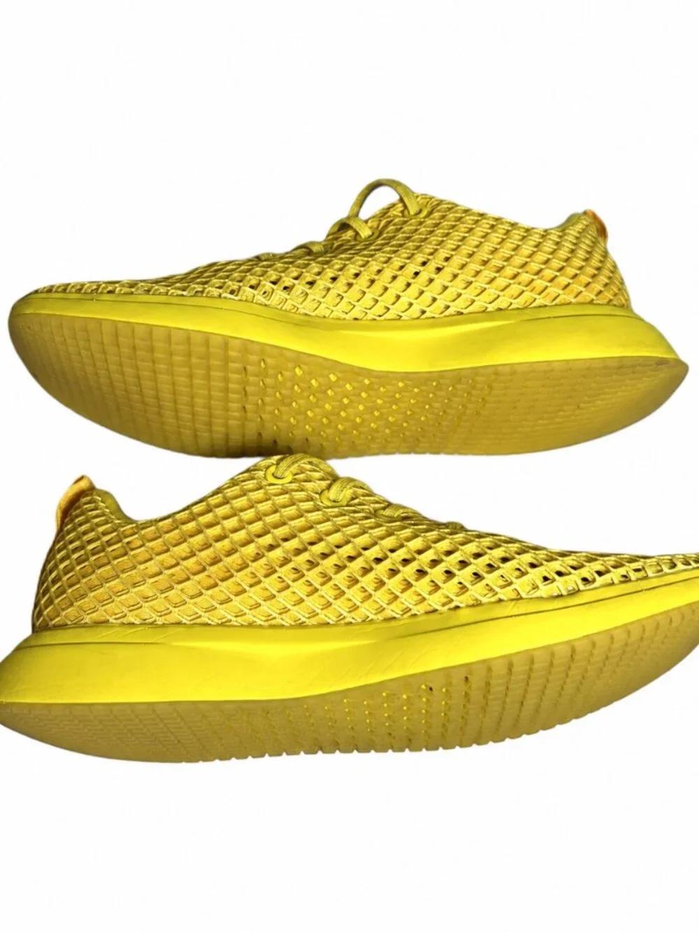 NOBULL Diamond Knit Trainer Yellow CrossFit Gym Shoes Mens 6.5 Womens 8